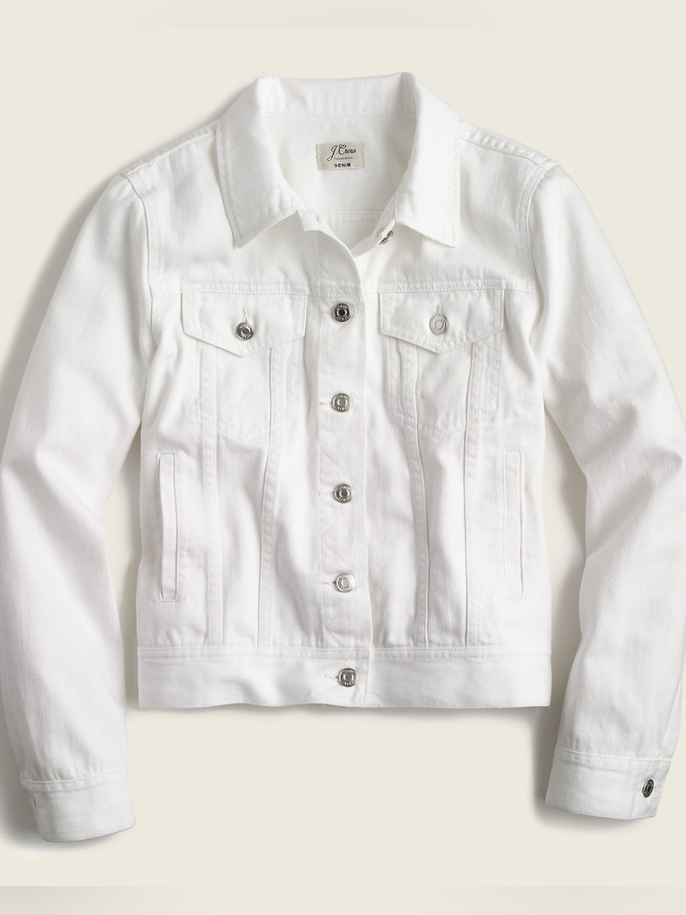 J.Crew Denim Jacket in White NWT Women's Small G0397